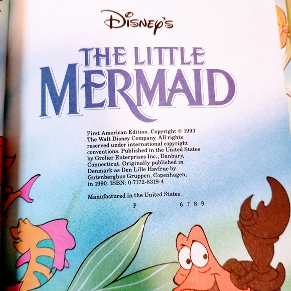 1993 Vintage Disney The Little Mermaid Book - Picture 6 of 6
